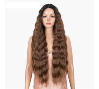 perruque ondulée Synthetic dentelle perruque longue profondeur onduleuse ombre blonde perruques haute température perruques synthétiques for femmes de cosplay noir perruques de cheveux synthétiques na