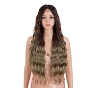 perruque ondulée Synthetic dentelle perruque longue profondeur onduleuse ombre blonde perruques haute température perruques synthétiques for femmes de cosplay noir perruques de cheveux synthétiques na