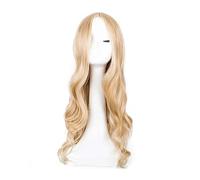 perruque ondulée Synthetic Long Curly Middle Costume Costume Cosplay Halloween Carnaval Femme Pièce perruques de cheveux synthétiques naturels(01)