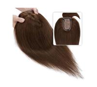 Perruque ondulée Toupet de cheveux humains droits avec frange à clipser en morceaux de cheveux humains 7 x 12,5 cm avec base en soie for extensions de remplacement de cheveux amincissants Poignée de p