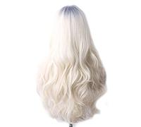 perruque ondulée Wavy Cheveux Synthetic Wig Long Blue Cosplay Perruques for Femmes Couleur Rouge Rose Rose Blonde Purple Brun Vert Black Bourgogne perruques de cheveux synthétiques naturels(P1B/613)