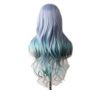 perruque ondulée Wavy Cheveux Synthetic Wig Long Blue Cosplay Perruques for Femmes Couleur Rouge Rose Rose Blonde Purple Brun Vert Black Bourgogne perruques de cheveux synthétiques naturels(P18/613)