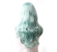 perruque ondulée Wavy Cheveux Synthetic Wig Long Blue Cosplay Perruques for Femmes Couleur Rouge Rose Rose Blonde Purple Brun Vert Black Bourgogne perruques de cheveux synthétiques naturels(2)