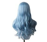 perruque ondulée Wavy Cheveux Synthetic Wig Long Blue Cosplay Perruques for Femmes Couleur Rouge Rose Rose Blonde Purple Brun Vert Black Bourgogne perruques de cheveux synthétiques naturels(P6/613)