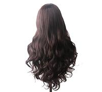 perruque ondulée Wavy Cheveux Synthetic Wig Long Blue Cosplay Perruques for Femmes Couleur Rouge Rose Rose Blonde Purple Brun Vert Black Bourgogne perruques de cheveux synthétiques naturels(#1)