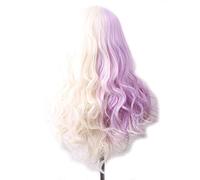 perruque ondulée Wavy Cheveux Synthetic Wig Long Blue Cosplay Perruques for Femmes Couleur Rouge Rose Rose Blonde Purple Brun Vert Black Bourgogne perruques de cheveux synthétiques naturels(16)