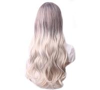 perruque ondulée Wavy Cheveux Synthetic Wig Long Blue Cosplay Perruques for Femmes Couleur Rouge Rose Rose Blonde Purple Brun Vert Black Bourgogne perruques de cheveux synthétiques naturels(P12/613)