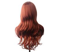 perruque ondulée Wavy Cheveux Synthetic Wig Long Blue Cosplay Perruques for Femmes Couleur Rouge Rose Rose Blonde Purple Brun Vert Black Bourgogne perruques de cheveux synthétiques naturels(#530)
