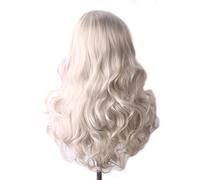 perruque ondulée Wavy Cheveux Synthetic Wig Long Blue Cosplay Perruques for Femmes Couleur Rouge Rose Rose Blonde Purple Brun Vert Black Bourgogne perruques de cheveux synthétiques naturels(T1B/Burgun