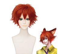 Perruque orange courte légère et moelleuse anti-distorsion 30 cm Judy Hopps Personnalisation masculine Cosplay Perruque (jetable)