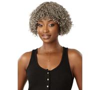 Perruque Outre Fab & Fly Full Cap Gris Glamour - Cheveux Humains - Randy (NOIR NATUREL)