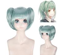 Perruque parfaite pour les fêtes quotidiennes Cos Wig Assassination Classroom Kaye Kaede Vert clair Anime Wig 412