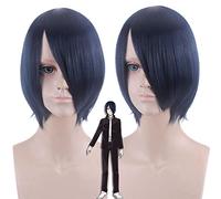 Perruque parfaite pour les fêtes quotidiennes Miss Hui Ye Wants Me To Confess Ishigami You's Bleu marine Cheveux courts