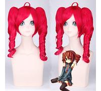 Perruque parfaite pour les fêtes quotidiennes Vocaloid Accent Teto Red Split Queue de cheval Cos perruque 020