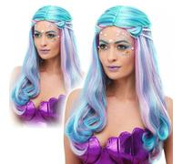 Perruque Pastel Sirène Femme Costume D'adulte Conte De Fées Accessoire