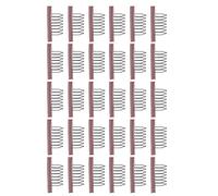 Perruque Peigne Clips Acier Inoxydable 7 Dents Perruque Clips Postiche Cap Peigne Accessoires pour Hommes Femmes Barbershop Wig Shop 30pcs 3.8x2.9cm (Café)