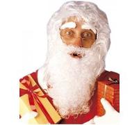 Perruque Pere Noel Nylon - Accessoire de déguisement - Mixte - Noir - Barbe et Sourcils