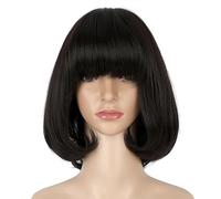 Perruque Perruque de cheveux, cheveux courts bouclés jusqu'aux épaules, perruque for femme, perruque pleine tête à la mode Perruques quotidiennes