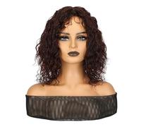 Perruque Perruques courtes for femmes, longueur aux épaules, bandeau de Simulation réaliste, cheveux bouclés en laine, perruques synthétiques à la mode Perruques quotidiennes(B)