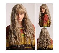 Perruque Perruques de remplacement cheveux perruque blonde avec une frange perruques vagues corps longues for femmes blanches, à fibres résistantes la chaleur synthétiques Perruques(A)