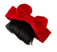 Perruque, Perruques Jeunes Filles avec Frange et Nœud, Bandeau Capillaire, Accessoires Capillaires Tendance pour Photographie, Réunion, Maison et Voyage