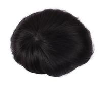 Perruque Perruques pour Hommes Noir 25mm Bouclés 100% Naturel 130 7x10#Raides 1B