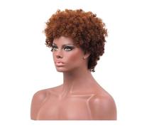 Perruque Perruques synthétiques Afro bouclées courtes de 10cm for femmes noires, perruques afro-américaines for femmes, perruques de fête for hommes Femmes
