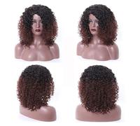 Perruque Perruques synthétiques Afro bouclées, perruques courtes en Fiber résistante à la chaleur, perruque courte bouclée for fête Halloween cosplay, perruques de fête for hommes Femmes(F)
