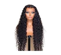 Perruque Perruques synthétiques bouclées for femmes, perruque Lace Front Wig noire longue, cheveux synthétiques Deep Wave, perruques de fête for hommes Femmes