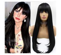 Perruque Perruques synthétiques brunes longues ondulées perruque de cheveux de partie moyenne brune for les femmes perruques de Cosplay de fête quotidienne fibre résistante à la chaleur Perruques quot