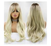 Perruque Perruques synthétiques brunes longues ondulées perruque de cheveux de partie moyenne brune for les femmes perruques de Cosplay de fête quotidienne fibre résistante à la chaleur Perruques quot