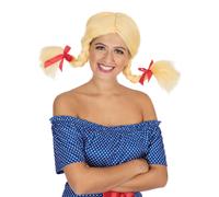 Perruque Pigtail Blonde Pour Femmes Adultes Festival De Bière Nouvelles Bunches