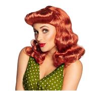 Boland 10132104 Perruque 50s Pin Up Marron clair