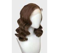 Perruque pin-up brune, tulle frontal avec ondulations au doigt : Nikita chestnut brown #8