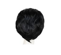 Perruque Pompadour synthétique noire rétro avec moustache, 1 pièce, Style Disco Vintage années 70 for hommes, soirées à thème Cosplay