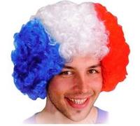Perruque Pop France Luxe - Tricolore - Taille Unique G