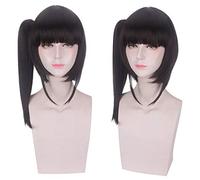 Perruque pour accessoires assortis avec lame de châtaignier, fleur de châtaignier, queue de cheval fendue, cosplay