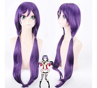 Perruque pour accessoires assortis Cos Wig Love Live! Tojo Nozomi Noir Violet Double Queue de cheval Anime Wig 359