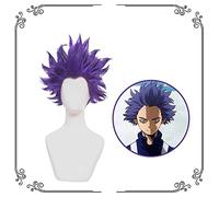 Perruque pour accessoires assortis - La modélisation de performance s'inquiète des gens qui fabriquent une perruque violette mixte à gros dos pour cosplay