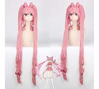 Perruque pour accessoires assortis pour cosplay Sailor Moon Bunny Chibi USA Pink 049