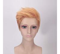 Perruque pour accessoires assortis pour modélisation de performance agissant comme un étranger perruque Cos mâle cheveux courts bouclés Trump perruque dorée président Donald Trump