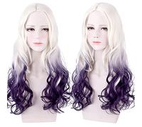 Perruque pour accessoires assortis pour modélisation des héritiers des étoiles 3 descendants du film 2 fois Cosplay perruque dégradé couleur cheveux longs bouclés