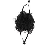 Perruque pour Animaux de Compagnie, Bande élastique réglable, Lavable, Perruque de Cosplay pour Chiens de Petite, Moyenne et Grande Taille, Chats, bel Accessoire de Costume à la (Afro Noir)