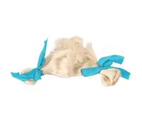 Perruque pour Animaux de Compagnie en Fibre de Nylon tressée Blonde, Accessoire de Costume Amusant pour Chats, Petits Chiens, fête d'halloween, séance Photo de Noël, Voyage,