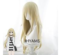 Perruque pour Anime Angels of Death Rachel Gardner Ray - 80 cm - Blond droit - Cosplay - Synthétique - Avec bonnet - Anges de la mort comme sur la photo