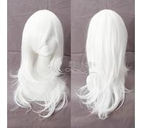 Perruque pour ashe LOL 65 cm Anime Game Long Curly Wavy Cosplay Wigs pour femme Cheveux synthétiques + bonnet blanc