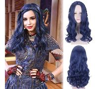 Perruque pour augmenter le volume des cheveux après chimiothérapie film Descendants 2 Evie Cosplay Anime personnage perruque bleu foncé