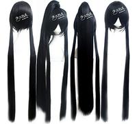 Perruque pour augmenter le volume des cheveux après la chimiothérapie Cosplay perruque épée filet trois Ashura Baiyutang costume queue de cheval unique noir 311