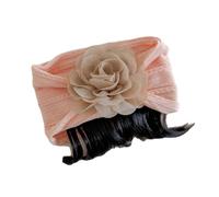 Perruque pour bébé avec frange - Bandeau floral - Accessoire de cheveux tendance pour filles de 0 à 6 ans
