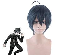 Perruque pour carnaval, vie nocturne, club, fête, déguisement, cosplay · Bullets On Breaking V3 The Original Final One Noir et Bleu Couleurs mélangées Cheveux courts